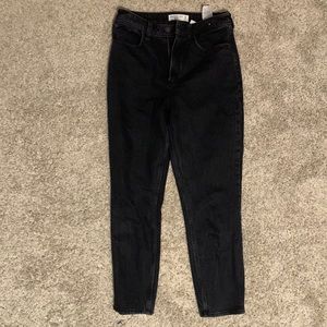 Black The Mom High Rise Abercrombie Jeans - worn twice